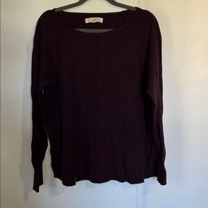 LOFT Deep Plum Knit Sweater